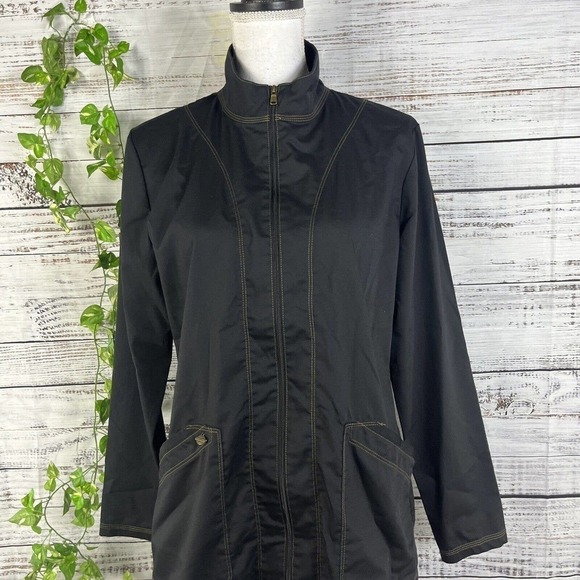 Dickies Full Zip Jacket Medium Black Stretch Pockets Chores Pockets Outdoors - Picture 2 of 14